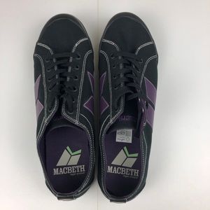 EUC Macbeth vegan black purple slate shoes as 12